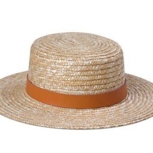 Lack of color straw boater